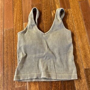 Dark green ribbed tank